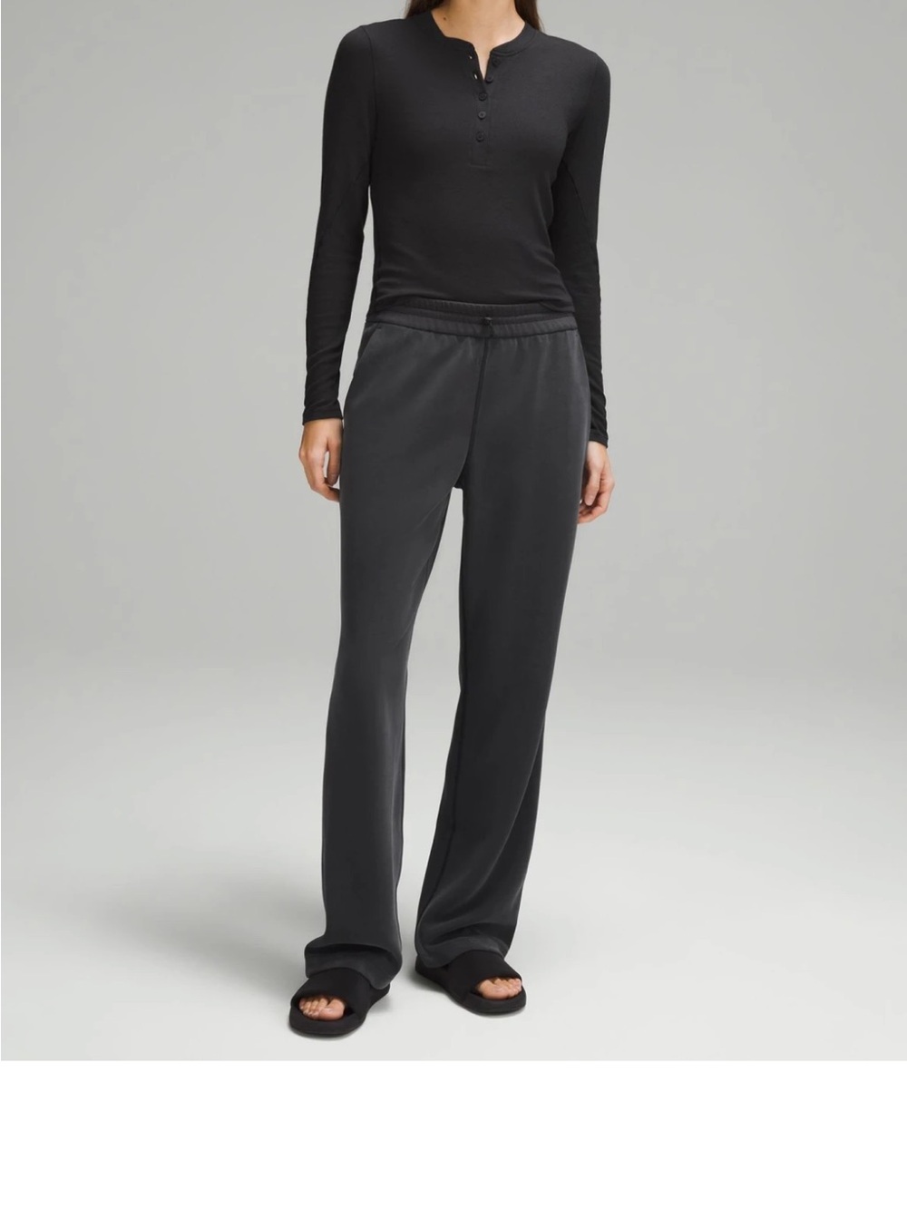 lululemon athletica women's navy wide-leg pants